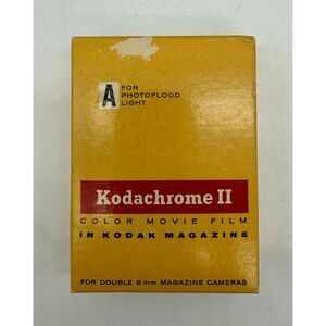 Kodachrome II Color Movie Film Double 8mm Photoflood Light In Magazine See Notes